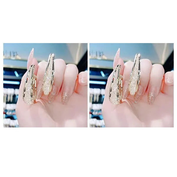 Woven Mesh Oval Earringsš„Promotion