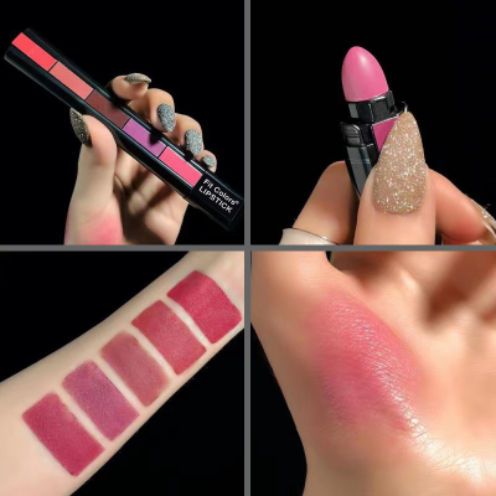 Multi Color Combination 5-in-1 Matte Lipstick