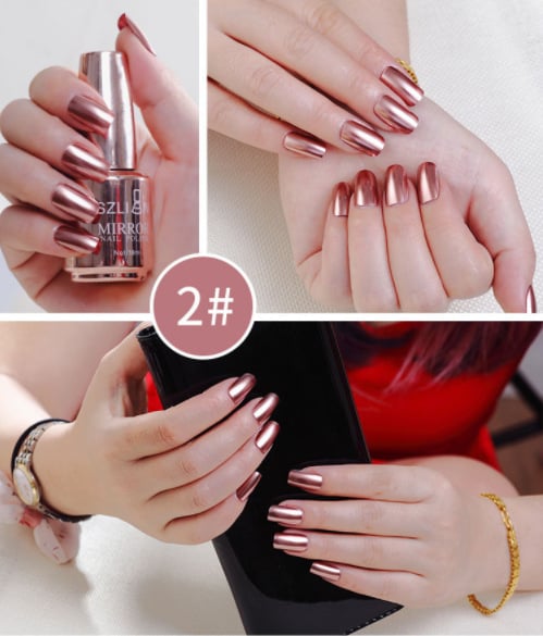 Metallic Mirror Finish Glass Nail Polish