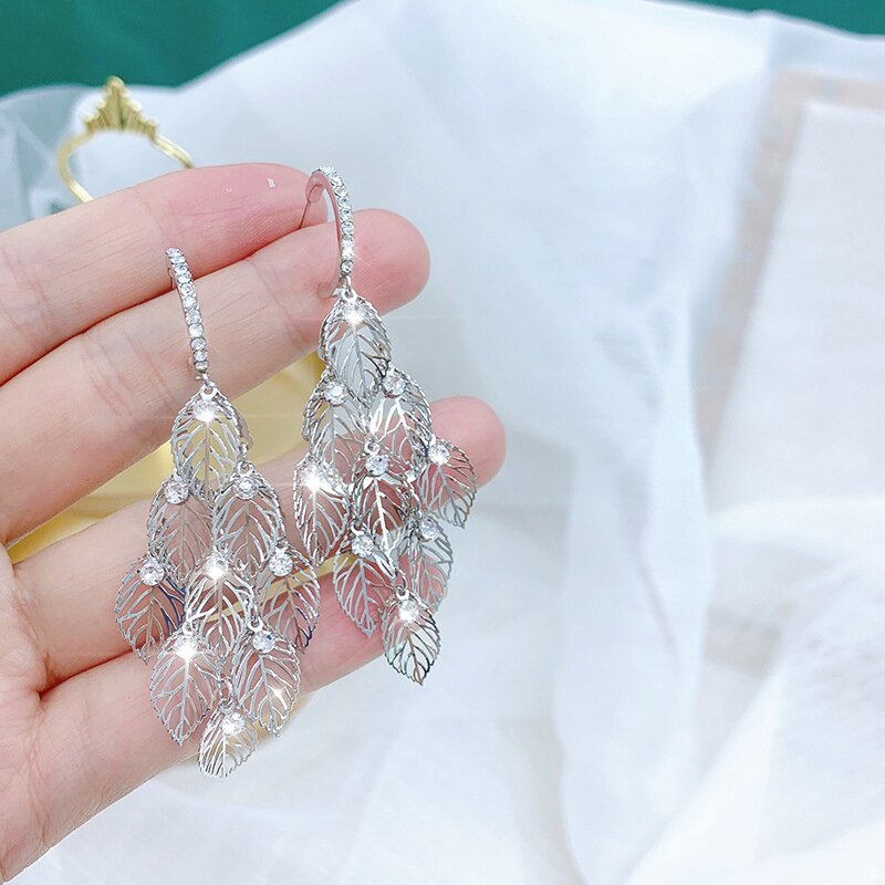 Fashion Hollow Leaf Earrings