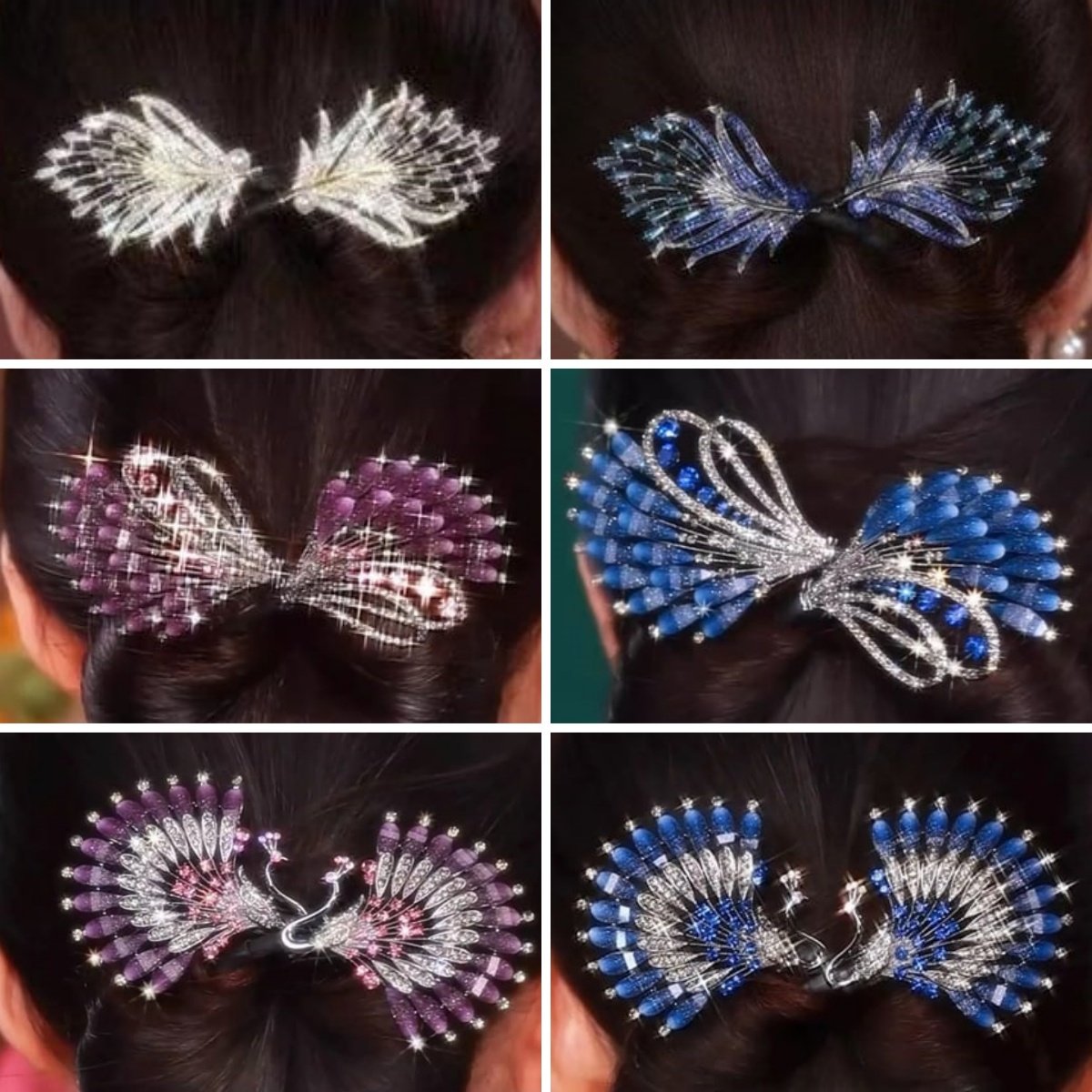 🌹❤️ Valentine's Day Limited Time Benefit ❤️🌹"Peacock Display" Angel Wings Elegant Hair Bun Maker