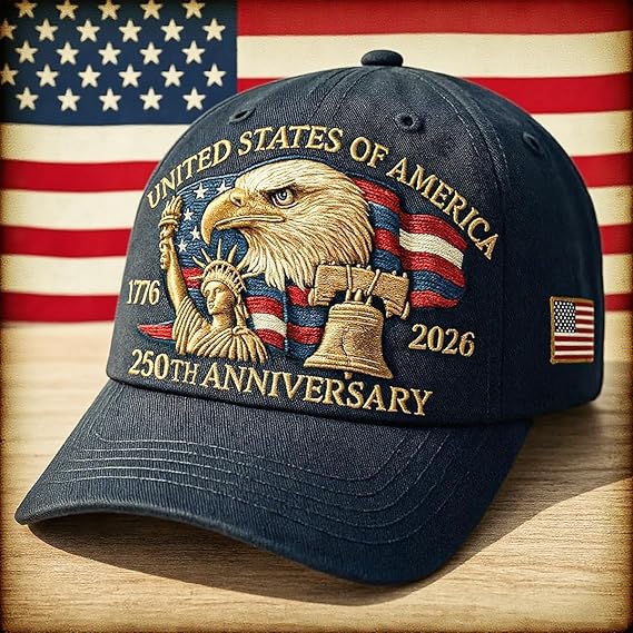 Baseball cap for the 250th anniversary of the United States