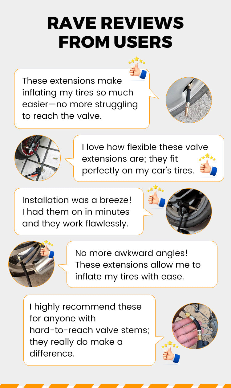 Universal Flexible Tire Valve Extension