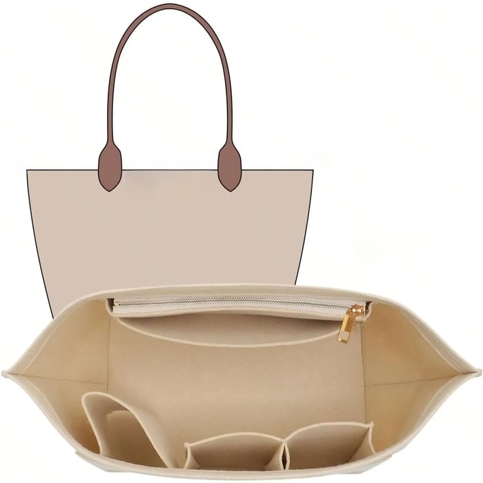 Felt Bag Organizer Insert – Multi-Pocket Purse & Tote Organizer