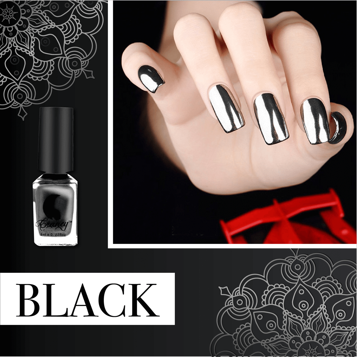 Metallic Mirror Finish Glass Nail Polish