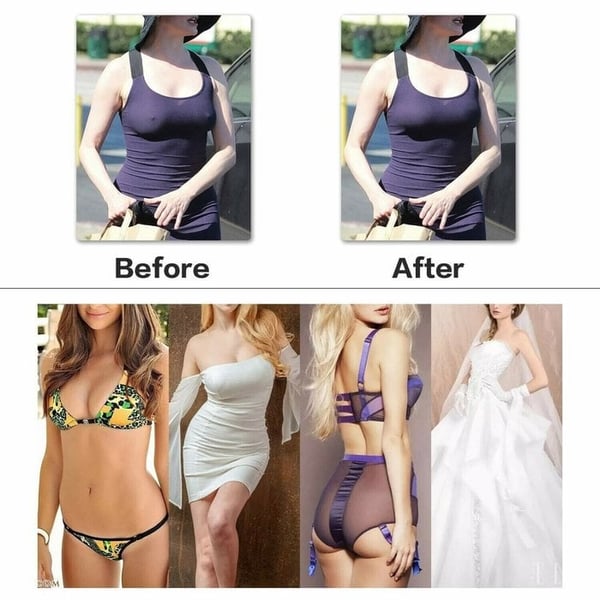 Low Cut Backless Bra With Deep V Neck Plunge Front