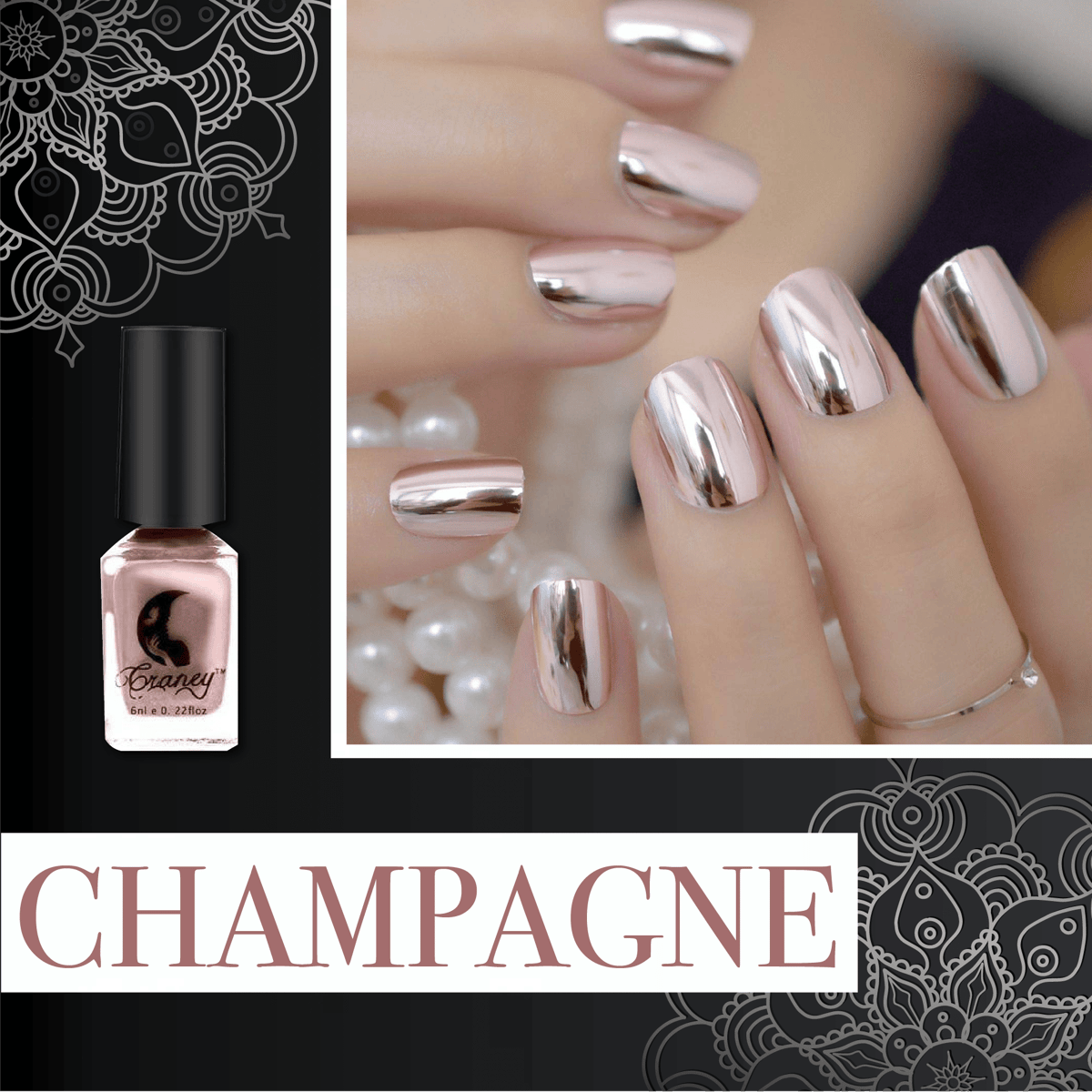Metallic Mirror Finish Glass Nail Polish