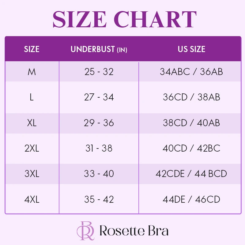 Rosette Bra - Easy Front Button Wireless Bra