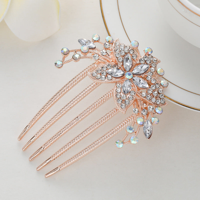 FLORAL RHINESTONES HAIRPIN