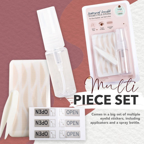 Waterproof Invisible Double Eyelid Stickers (120Pcs/Set)
