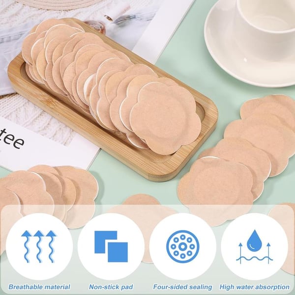 💥20pcs Pack Wrap for Belly Button, Self-Adhesive Patches Cover Patch Organic Disposable Spunlace Cloth Highly Absorbent Pad with Cotton, Oil Not Included (Skin Color)
