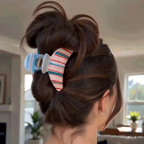 Colorful Striped Hair Claw