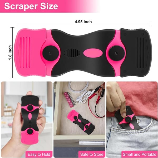 2-in-1 Pink Razor Blade Scraper Tool