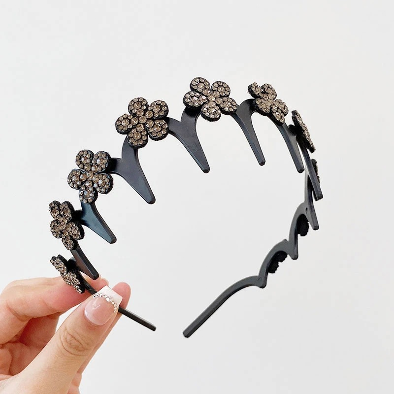 💥Wavy Crystal Headband- Lightweight Non-Slip Girly Feminine Hair Accessory, Sparkling Crystal-Accented Wave-Shape Band for Weddings & Everyday Wear, Girly Feminine Items
