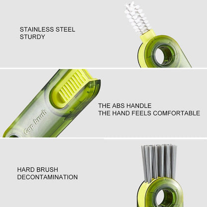 3 in 1 Multifunctional Cup Lid Gap Cleaning Brush