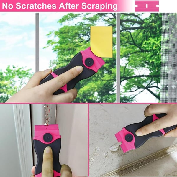 2-in-1 Pink Razor Blade Scraper Tool
