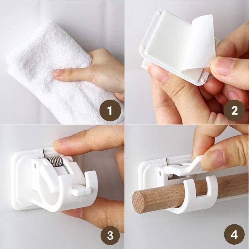 Nail-free Adjustable Rod Bracket Holders