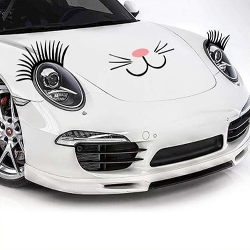 Funny Eyelash Sticker Auto head Lamp Decoration Decals
