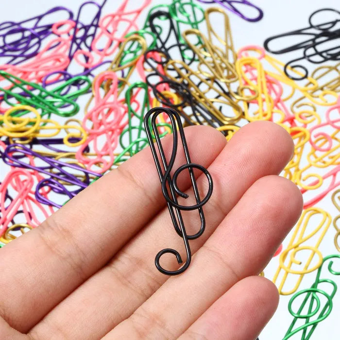 🎵Music multicoloured metal paper clips(50 PCS)