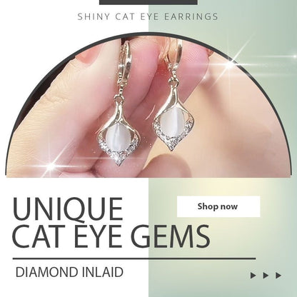 🔥🔥Hot Sale-Shiny Cat Eye Earrings