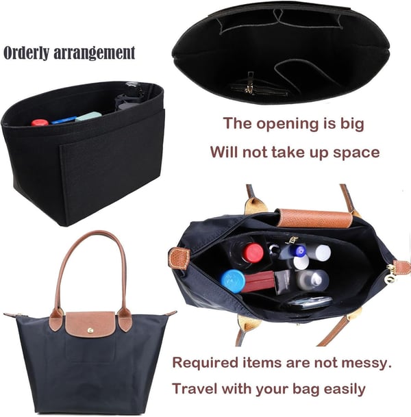 Felt Bag Organizer Insert – Multi-Pocket Purse & Tote Organizer