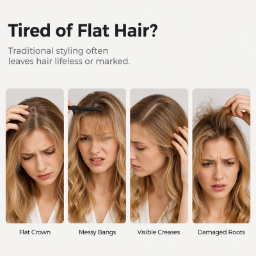 Hairline volume clip for high hair