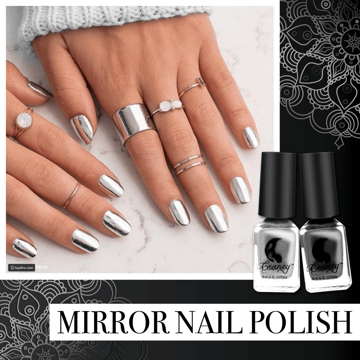 Metallic Mirror Finish Glass Nail Polish