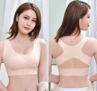 Seamless Front Buckle Support Bra