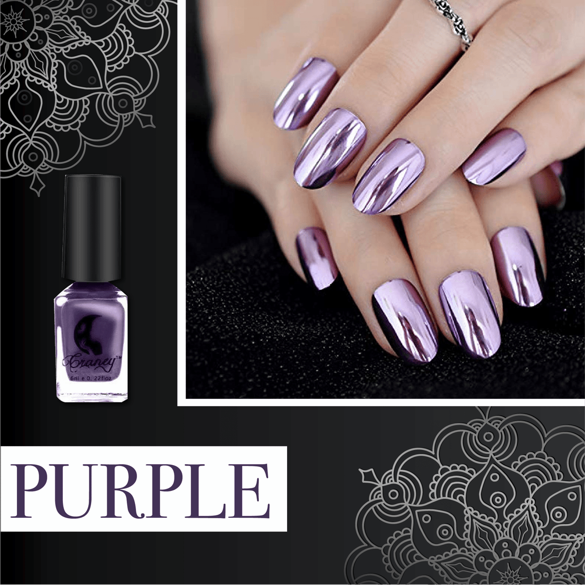 Metallic Mirror Finish Glass Nail Polish