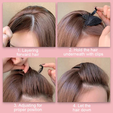 Invisible fluffy hair clip