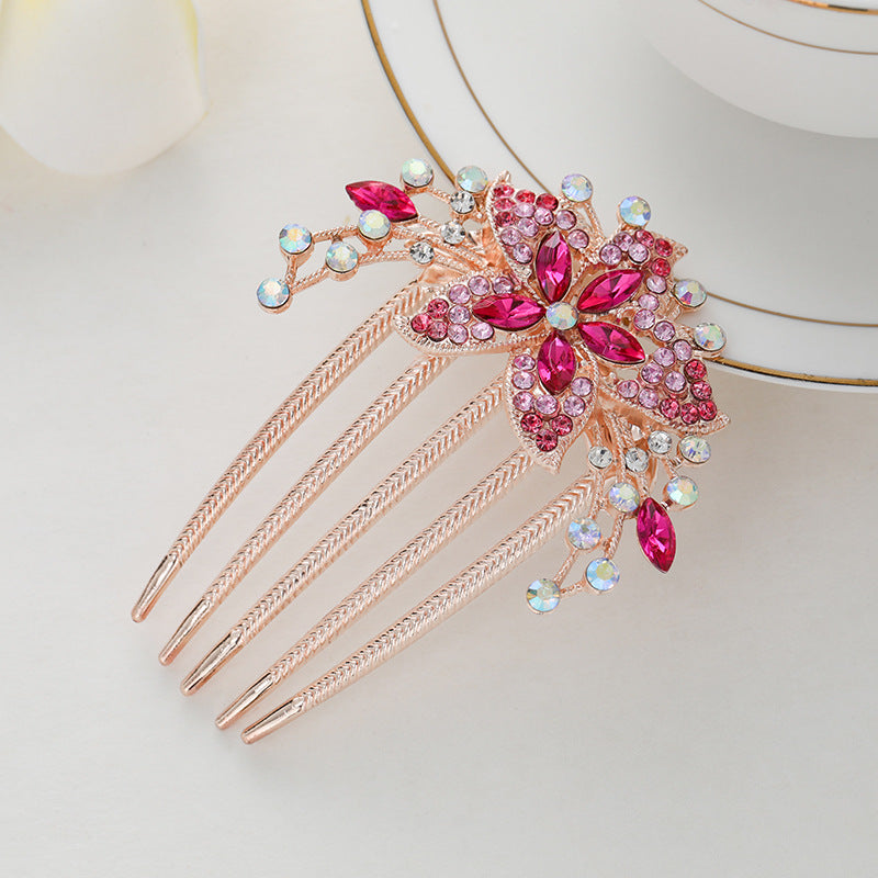 FLORAL RHINESTONES HAIRPIN