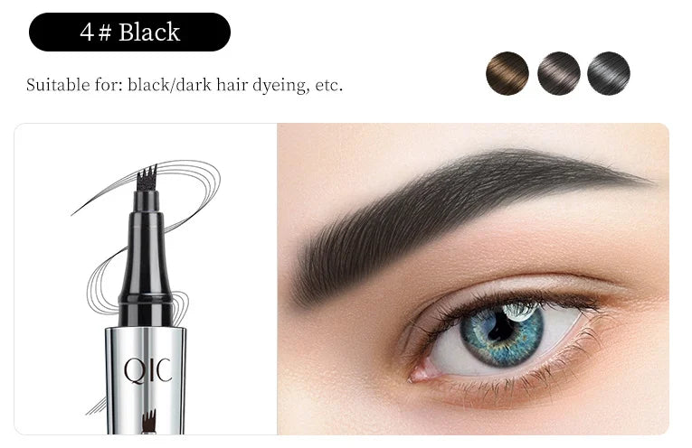 3D Waterproof Microblading Eyebrow Pen 4 Fork Tip Tattoo Pencil