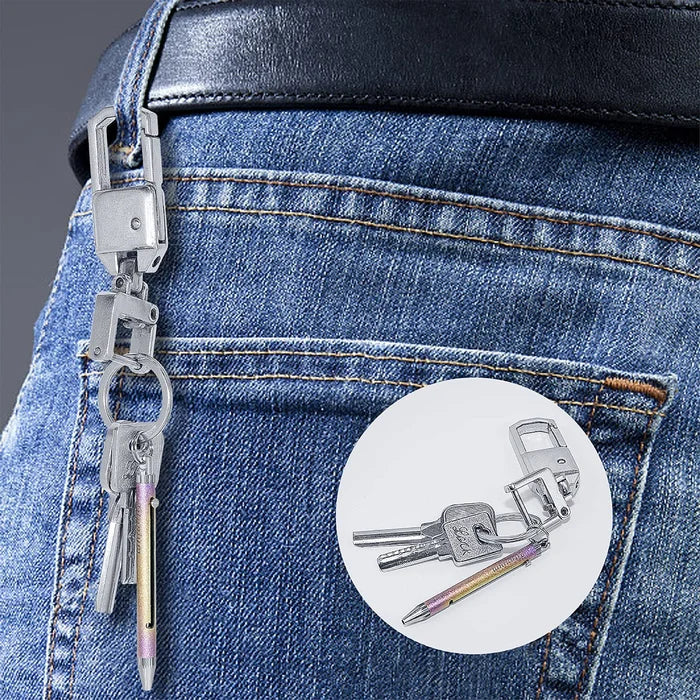 Multi-Functional Titanium Alloy Retractable Toothpick