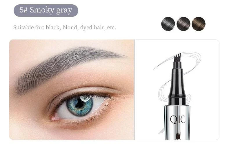 3D Waterproof Microblading Eyebrow Pen 4 Fork Tip Tattoo Pencil