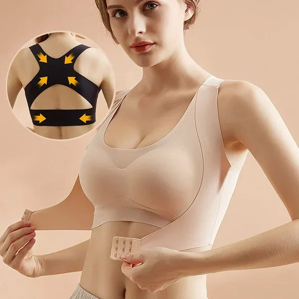 Seamless Front Buckle Support Bra