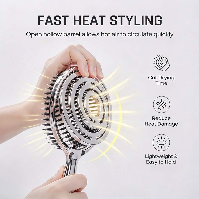 🔥Anti-Static Hollow Round Brush