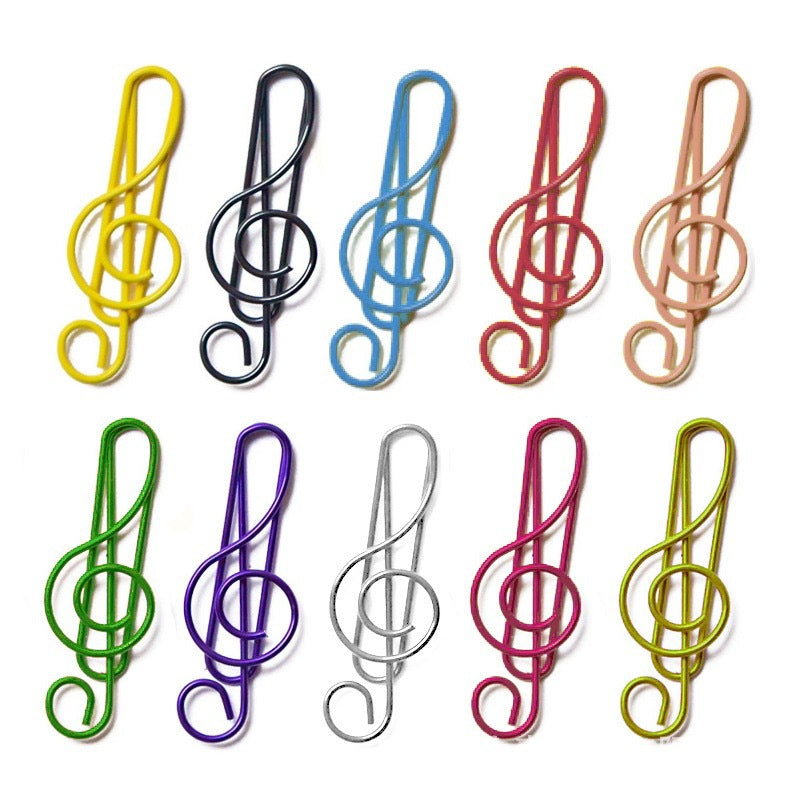 🎵Music multicoloured metal paper clips(50 PCS)