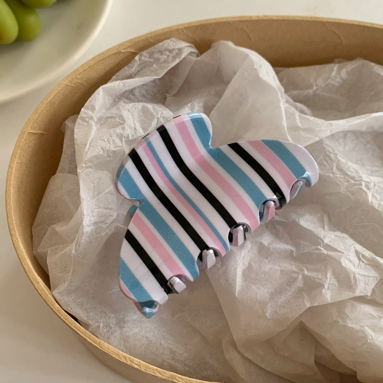 Colorful Striped Hair Claw
