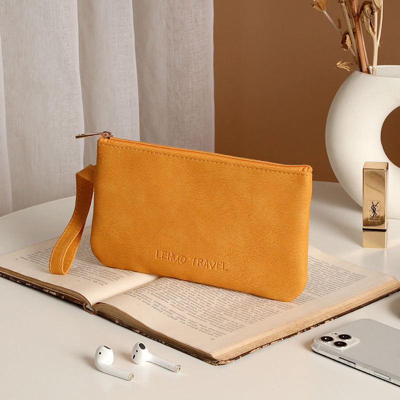 Portable Women Leather Travel Pouch
