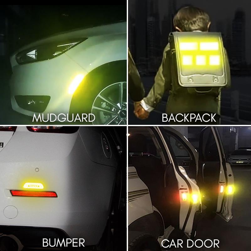 Universal Car Reflective Diamond Strips (Set of 4)