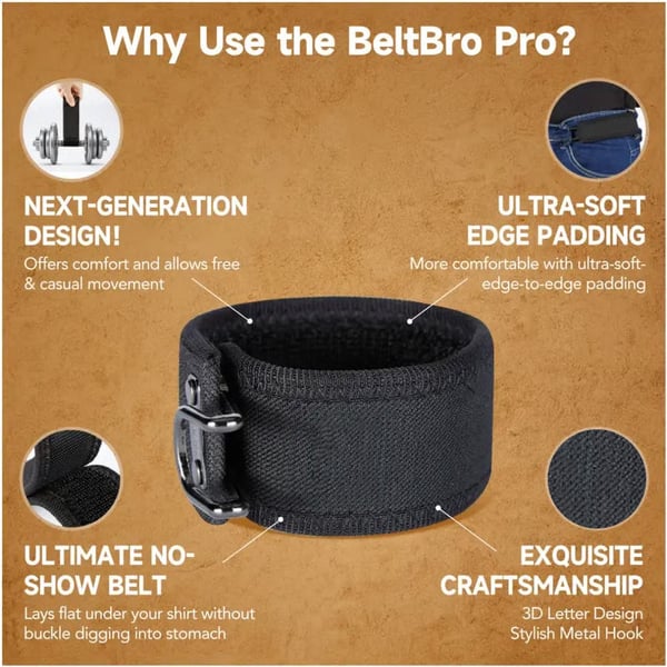 Tactical Metal Hook Elastic Belt (Unisex) - Patented No - Buckle Invisible Design | Soft Adjustable Side（2 packs）
