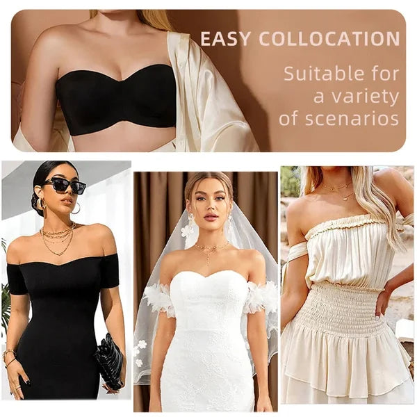 Full Support Seamless Strapless Convertible Bandeau Bra