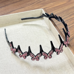 💥Wavy Crystal Headband- Lightweight Non-Slip Girly Feminine Hair Accessory, Sparkling Crystal-Accented Wave-Shape Band for Weddings & Everyday Wear, Girly Feminine Items