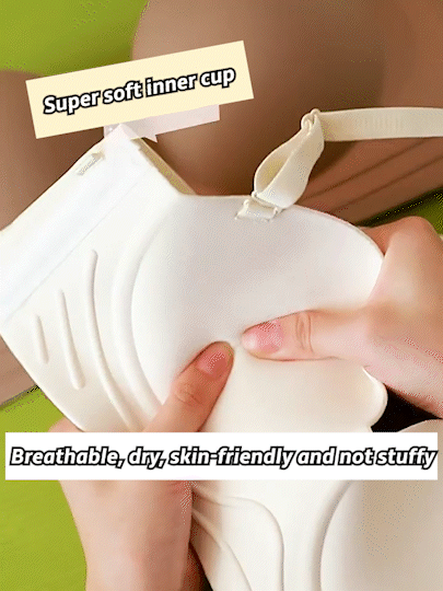 Comfortable Gathering Large-Looking No Steel Ring Bra