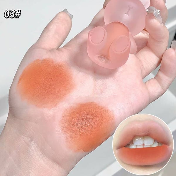 ✨2-in-1 Keychain Lip Glaze – Adorable Bunny Design for On-the-Go! 🐰