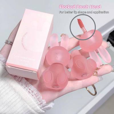 ✨2-in-1 Keychain Lip Glaze – Adorable Bunny Design for On-the-Go! 🐰