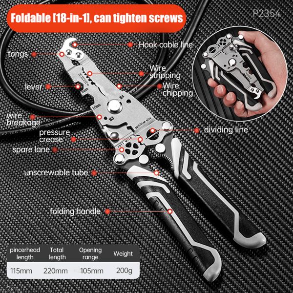 💥Multifunctional folding wire stripper-professional tool