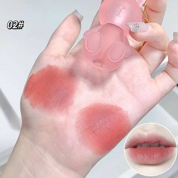 ✨2-in-1 Keychain Lip Glaze – Adorable Bunny Design for On-the-Go! 🐰