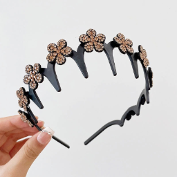 💥Wavy Crystal Headband- Lightweight Non-Slip Girly Feminine Hair Accessory, Sparkling Crystal-Accented Wave-Shape Band for Weddings & Everyday Wear, Girly Feminine Items