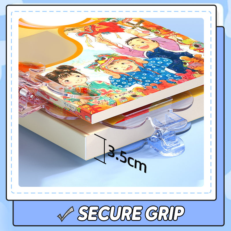 12°Multifunctional & Portable Clear Book Page Clamp